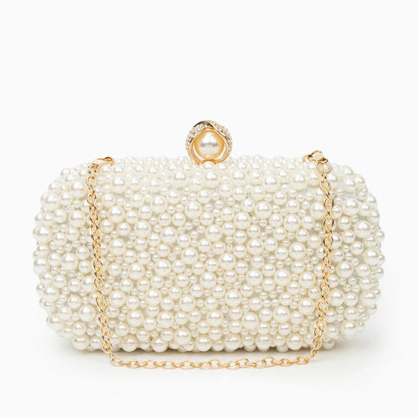 Bolso de mano con perlas de Chantal