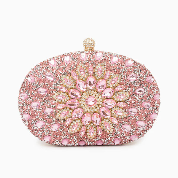 Bolso de mano Colette con incrustaciones de diamantes - Rosa